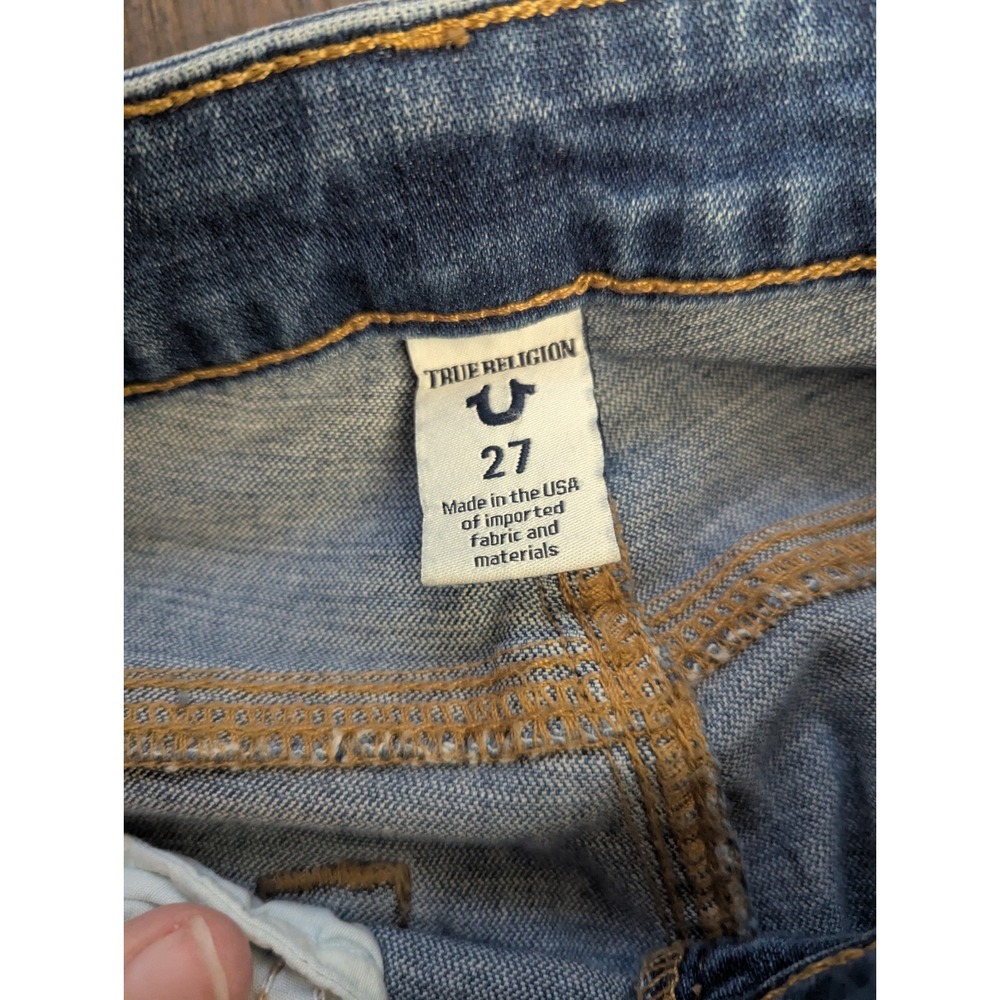 True Religion Jeans Womens 27 Jennie Curvy Mid Rise Super Skinny Blue‎ Stretch - Picture 4 of 15